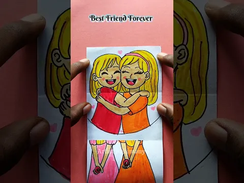 Best friend forever | #friendship #friends #creative #puzzle #art #drawing #shorts #viral