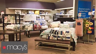 MACY S BEDDING BEDROOM HOME DECOR BLANKETS SHEETS SHOP WITH ME SHOPPING STORE WALK THROUGH