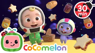 Can You Make a Peanut Butter and Jelly Sandwich in SPACE? 🥪| JJ's Animal Time | Moonbug Kids