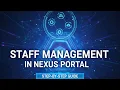 Nexus Portal Staff Management Explained Add Manage Control Staff FR Login