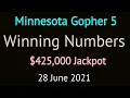 Today Minnesota Gopher 5 Winning Numbers Monday 28 June 2021 MN Gopher 5 Drawing Tonight 2021