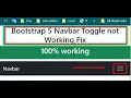 Fixing Bootstrap 5 Navbar Toggle Not Working Issue