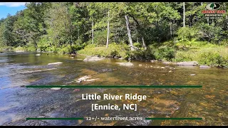 12 - Acres Riverfront Mountain Land for Sale in NC