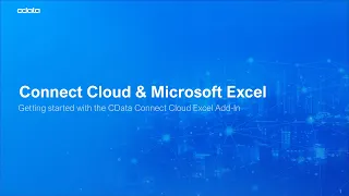 Getting Started CData Connect Cloud Excel Add-In