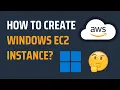 How to Create Windows AWS EC2 Instance Create Windows AWS EC2 Instance Live Demo in 5 Minutes