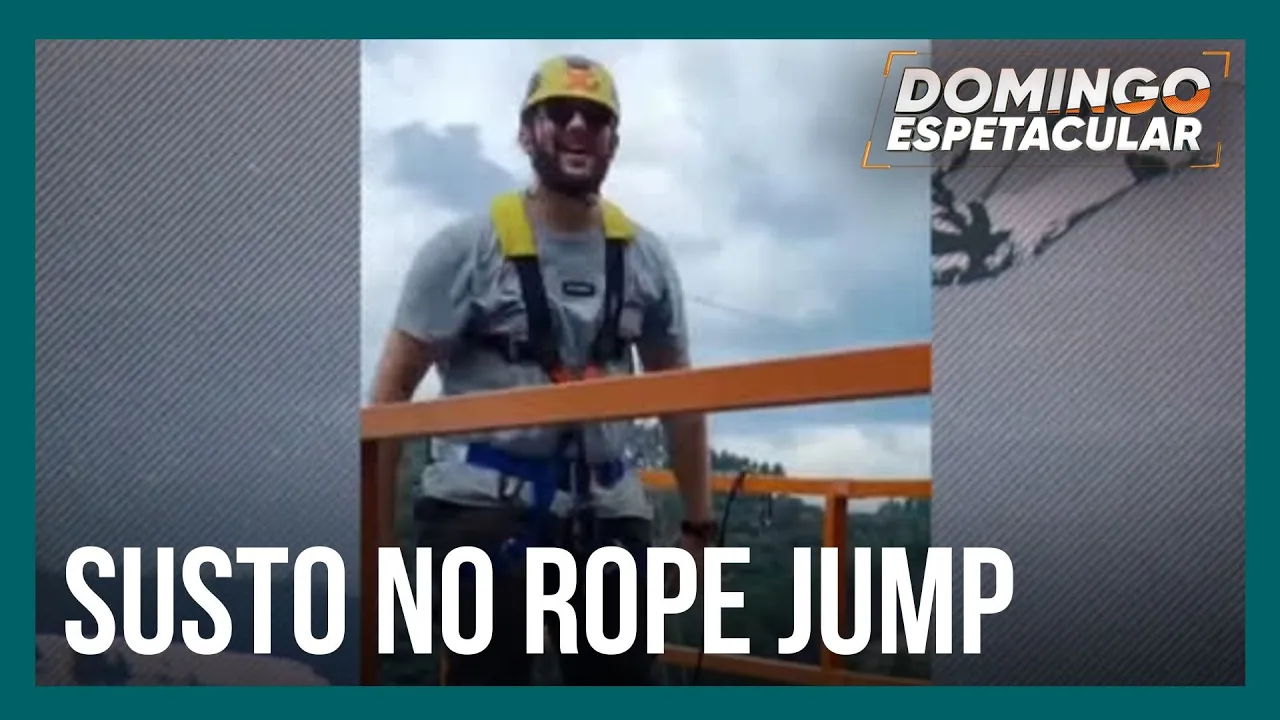 Homem pula de rope jump para comemorar divórcio, mas corda rompe durante salto