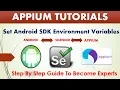 Complete Appium Tutorials Set Android SDK Environment Variables