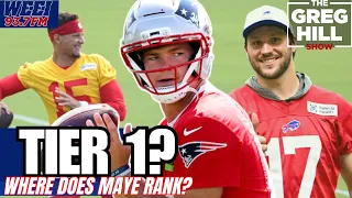 Where Does QB Drake Maye Rank After P Runner-Up The Greg Hill Show
