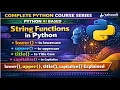 String Functions in Python lower upper title capitalize Explained Python AI based