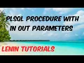 plsql procedure with in out parameters