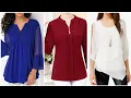 Plus Size Women s Plain Chiffon Pintuck Tunic Top Alfani Petite Crossover Hem Top Designs