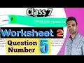 D A V Math Class 7 Chapter 9 Congruent Triangles Worksheet 2 Q No 5 Art Of Mathematica