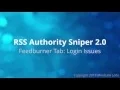 Feedburner Tab Fixing Login Problems - RSS Authority Sniper 2 0 Help