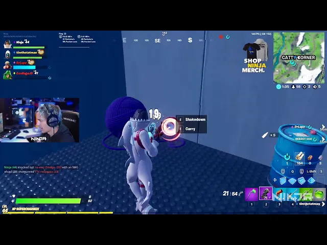 NINJA LIVE ON YOUTUBE-FORTNITE WITH TIMTHETATMAN, COURAGE, AND DRLUPO