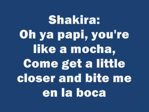 Download MP3 Shakira - Rabiosa feat  Pitbull Lyrics/letra on screen