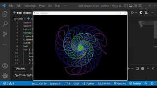 Python Turtle Graphics - 34 Cool Shape Drawing Python Turtle Learnonpy Python