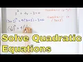 01 - Solving Equations in Quadratic Form