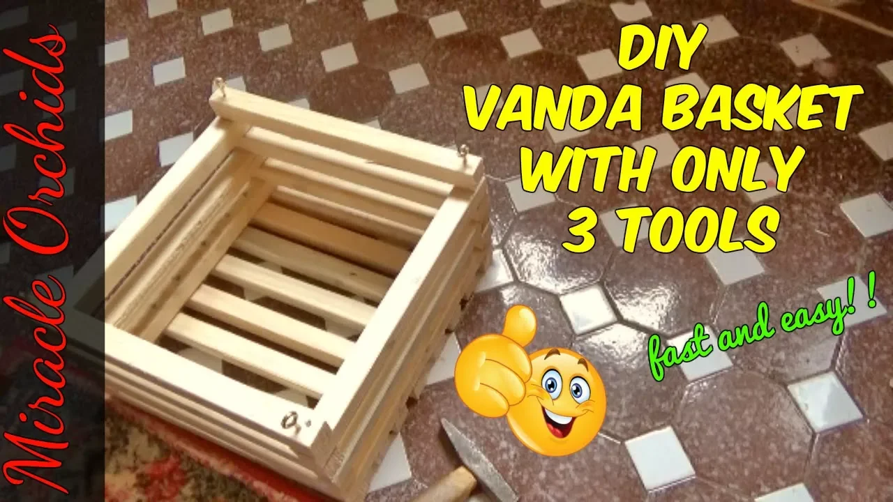 DIY VANDA ORCHID BASKET USING ONLY 3 TOOLS