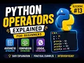 Python Operators Explained with Examples Beginner Friendly