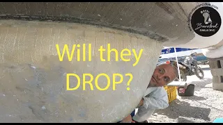 Will they drop?!? KEEL trouble! Fibreglassing a hurricane damaged boat(S2E63 Barefoot Sail and Dive)