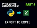 Python Calculate Stock Returns Save to Multi-Sheet Excel File Pandas Part 6