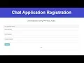Registration - Chat Application using PHP Ajax Jquery