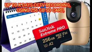 ilang araw ang cctv record ng 256 gb na memory card