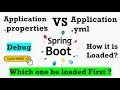 How does Spring Boot load properties Loads First application properties vs application yml