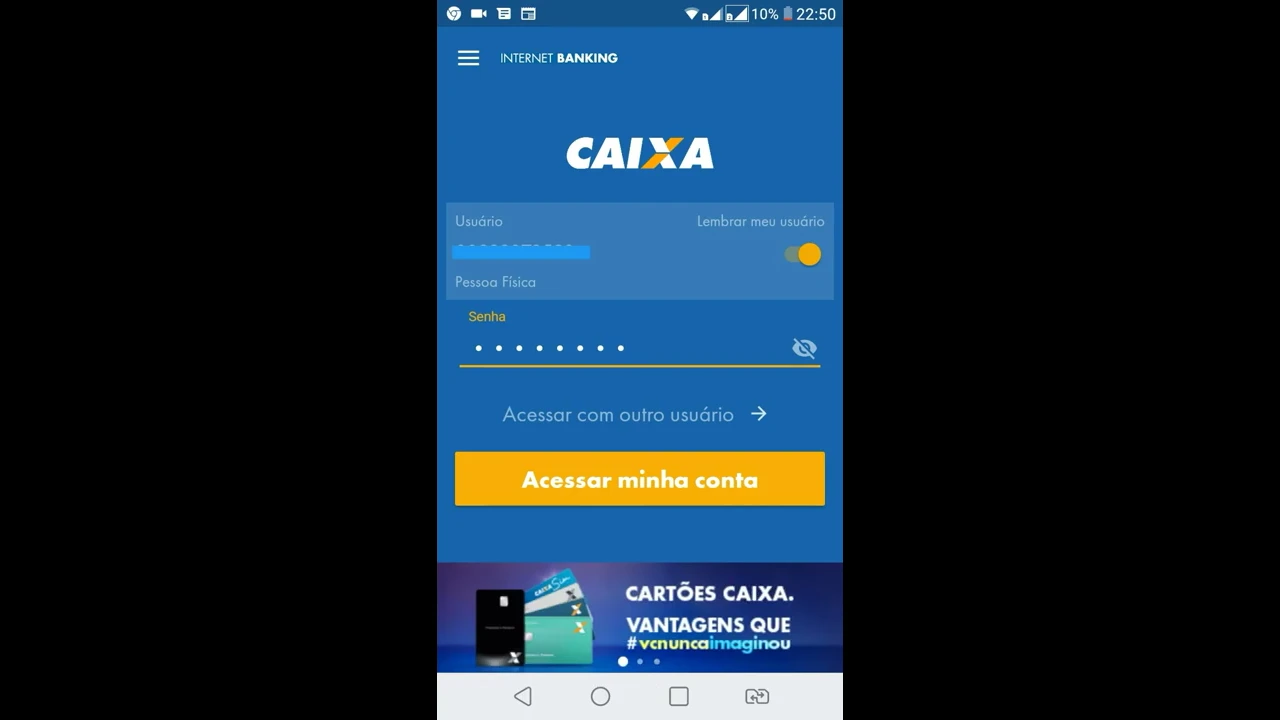 CARTAO DE CREDITO CAIXA (DICA PELO APP)