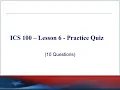 ICS 100 Exam Prep - Practice Questions Study Guide Overview
