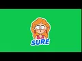 Cartoon Girl Saying - Sure
