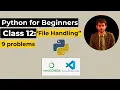 File Handling Class 12 Python Crash Course in English