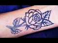How to make Simple Rose flower Tattoo very easy