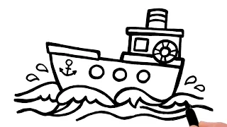 How to Draw a Fishing Boat | Step-by-Step Tutorial!