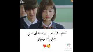 أهانها الاستاذ وتحداها أن تغني فاظهرت موهبتها مسلسل الكاذب والحبيبة 