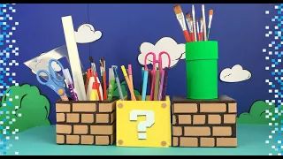 Mario Bros DIY Back to School  🖍✂Lapicera Retro Chuladas Creativas
