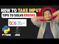 TCS NQT 2025 How to take Input in Java Python Tips Error Handling