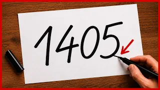 🐱 Dibuja un gato usando el número 1405 | Dibujo con números