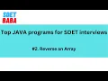 2 Java Program to reverse an array