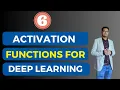 6 Activation functions for deep learning activation function in deep learning Activation functions