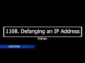 1108 Defanging an IP Address with Python Solve leetcode question with python