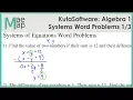 KutaSoftware Algebra 1 - Systems Of Equations Word Problems Part 1