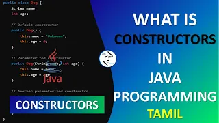 What is Constructor in Java Programming Tamil