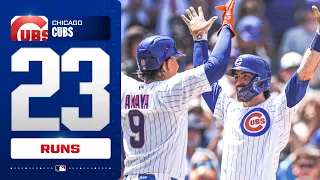 ALL 23 RUNS Cubs score 23 runs in a game for the first time since 1995 MLB Highlights