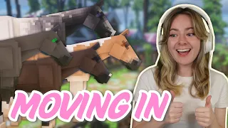 MOVING MY HORSES INTO THE NEW STABLE - Minecraft SWEM