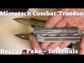 Microtech Combat Troodon 530 Real vs 45 HiFinder Clone Pt 2 - Internals