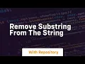 remove substring from the string