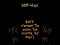 Calculate date difference in PHP