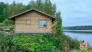 Man Builds Dream Wooden House By The Lake DIY From Scratch 