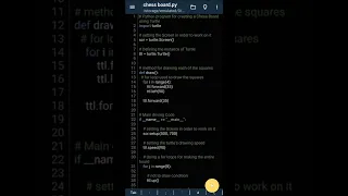 DRAW THE CHESS BOARD USING PYTHON TURTLE